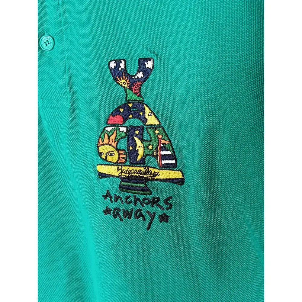 Jean Charles de Castelbajac Sport Men’s Polo Shirt Green Anchors Away Sz 1 Small - Picture 6 of 15